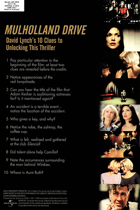 David Lynch's 10 clues about how to understand Mulholland Drive