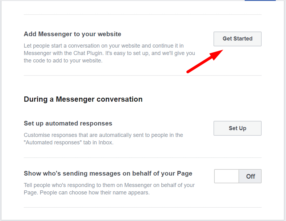 add messenger to website