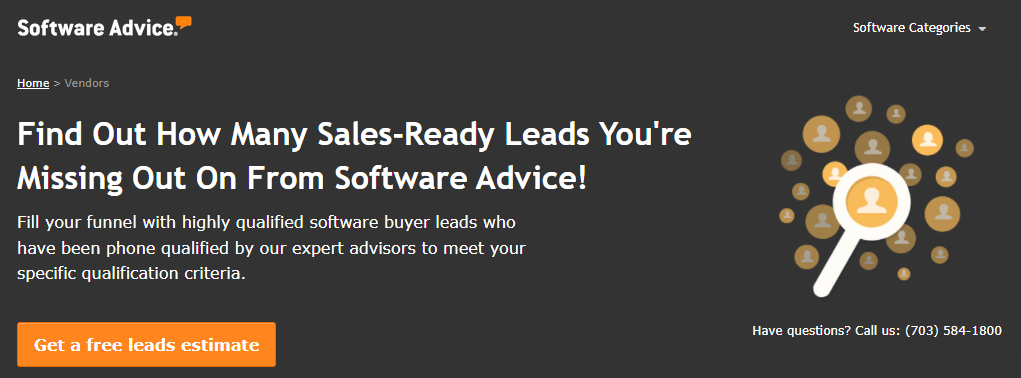 A screenshot of the SaaS Directory Software Advice