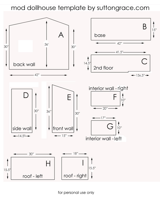 Woodworking Wooden doll house patterns Plans PDF Download Free 