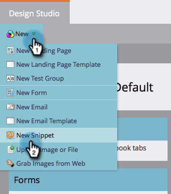 step 2: create a new snippet