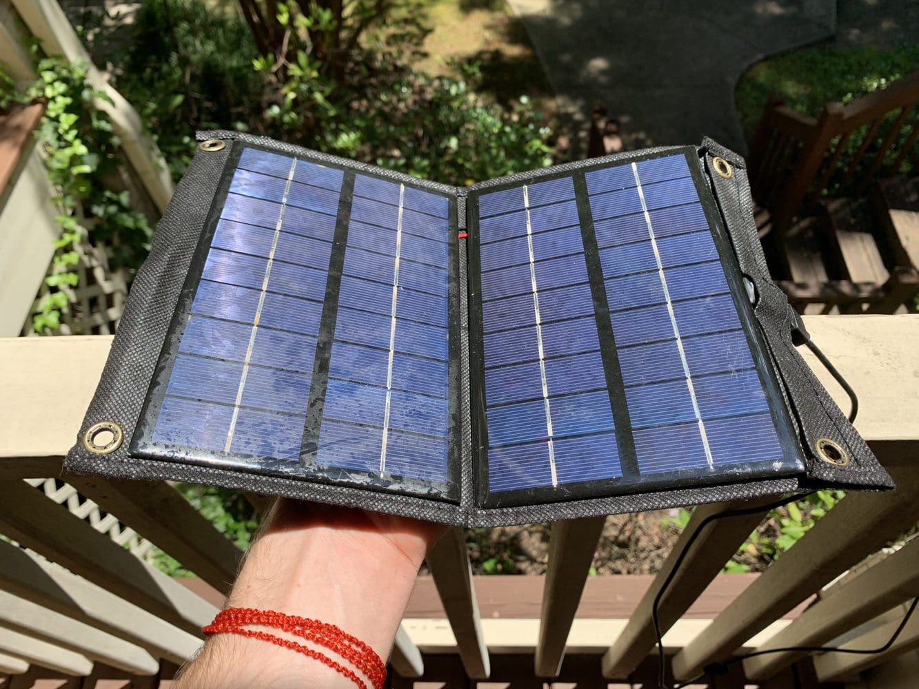 Mini solar panel with USB port to charge phones