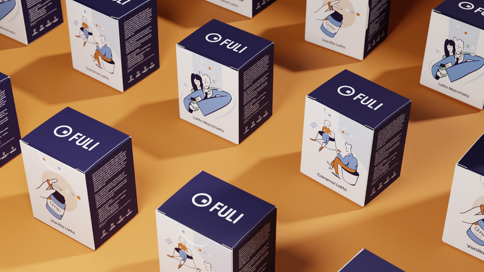 Branding and packaging design artifact for Fuli Coffee