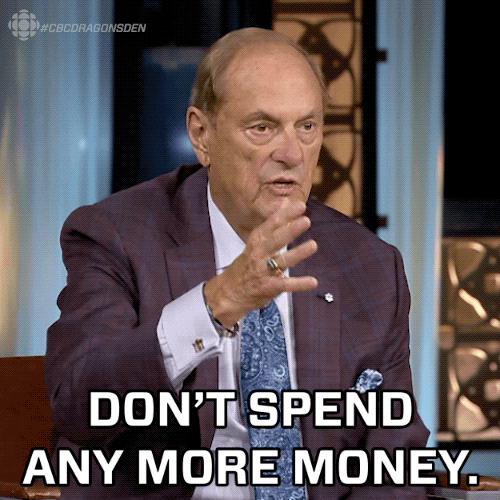 don't spend more money gif
