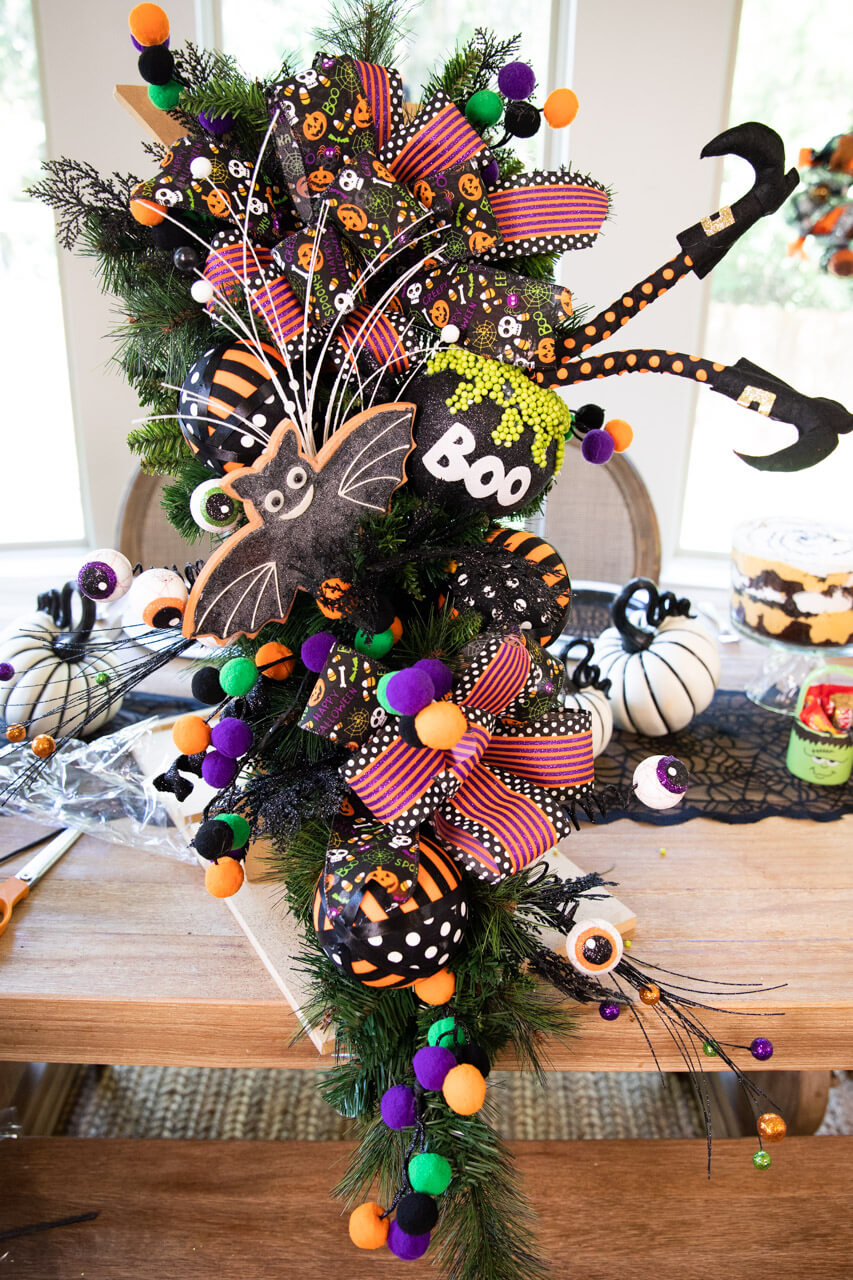 bright and colorful halloween decor