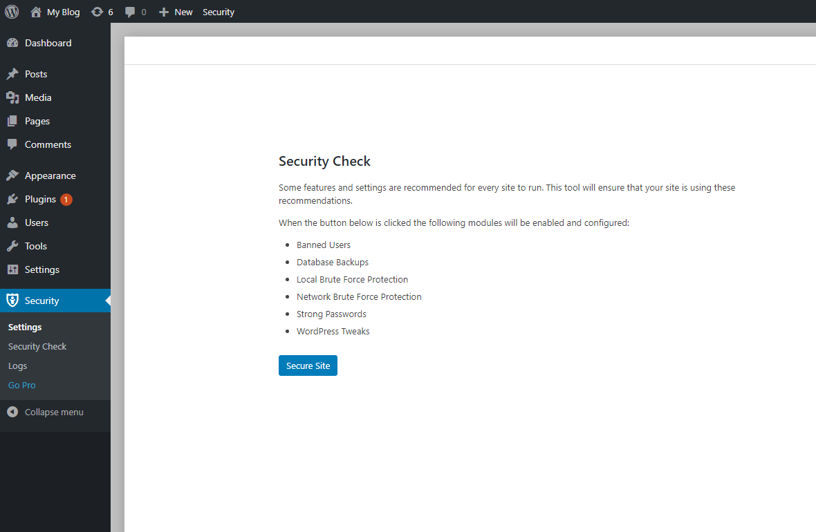 iThemes security checklist