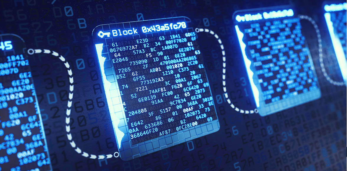 Showing the code for a blockchain and how a block gets appended on top of another block.