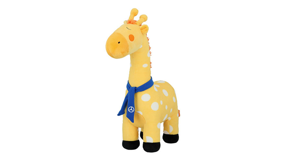 mercedes logo kids plush giraffe corporate christmas gift boxes
