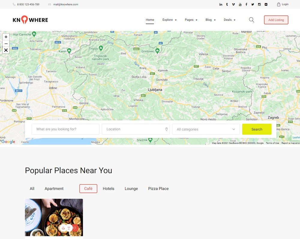 restaurant directory wordpress theme-Knowhere Pro