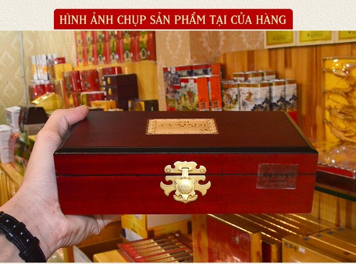 Hình ảnh chụp hộp ngưu hoàng thanh tâm tại cửa hàng