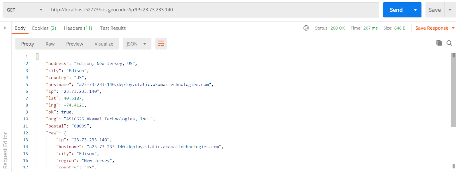 Geocoding a particular IP