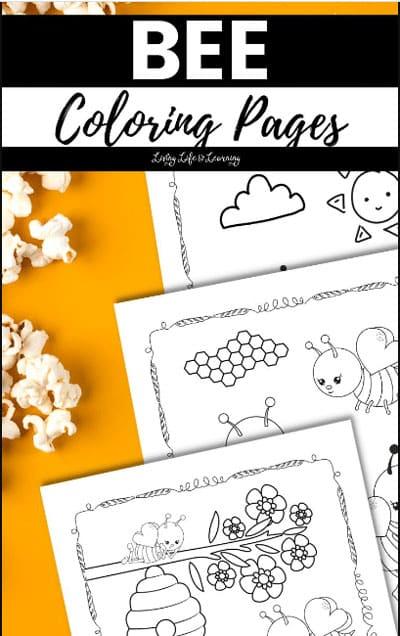 free Bee coloring pages homeschool curriculum