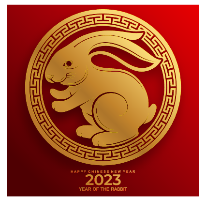 An image of a rabbit representing the Chinese Zodiac symbol.
