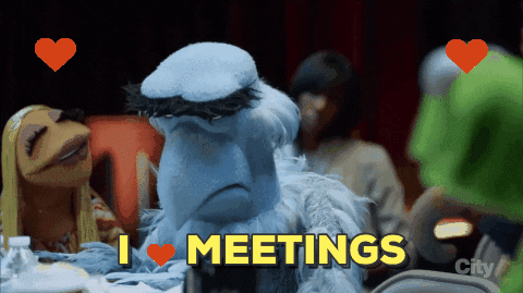 Muppets having a meeting GIF