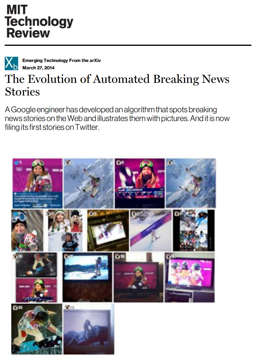 The Evolution of Automated Breaking News Stories