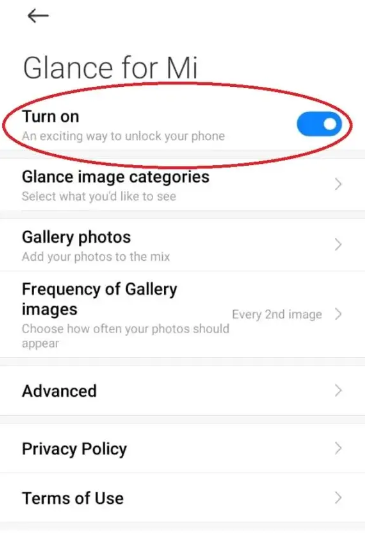 Step 4 of How to Remove Glance from Lock Screen in Redmi