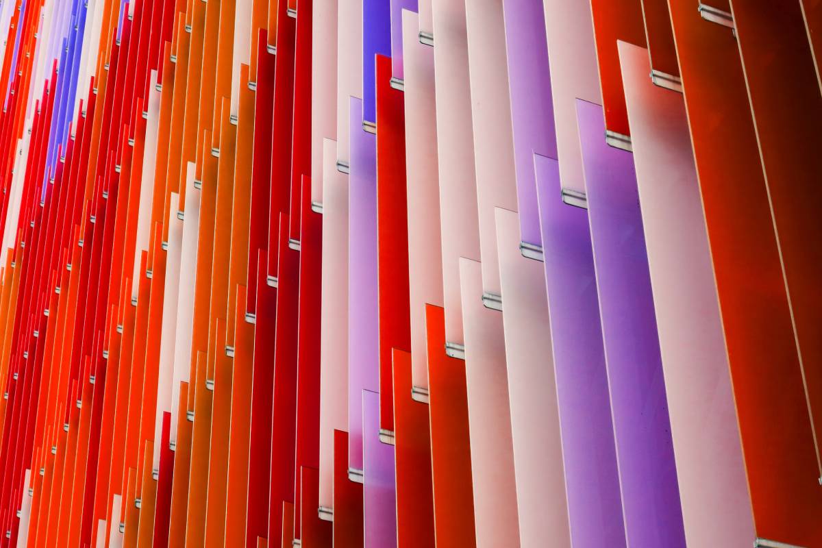 colored acrylic sheets hanging