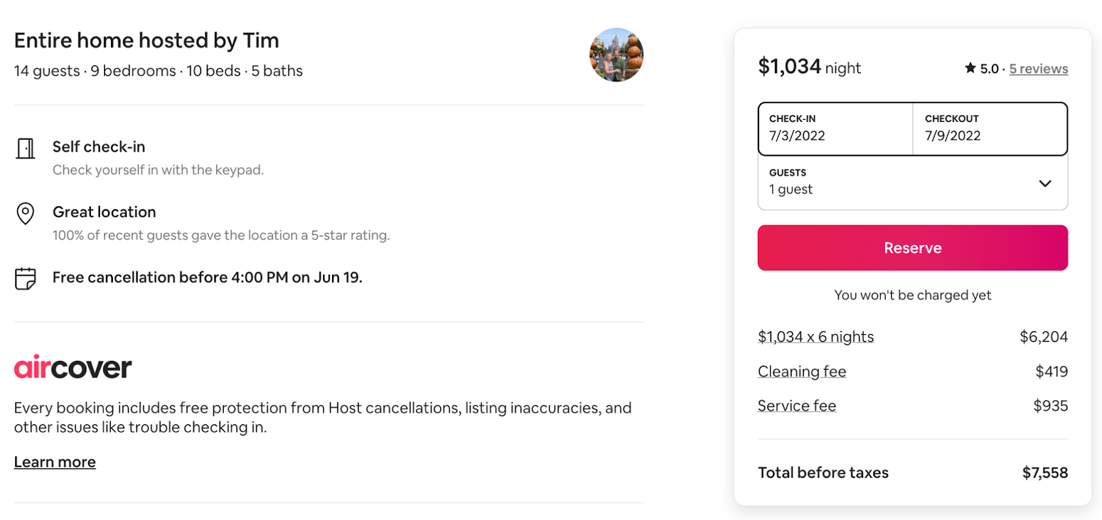 What is the average cleaning fee on Airbnb?