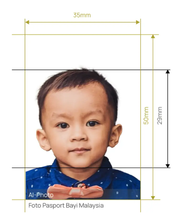 the standard of a baby passport photo