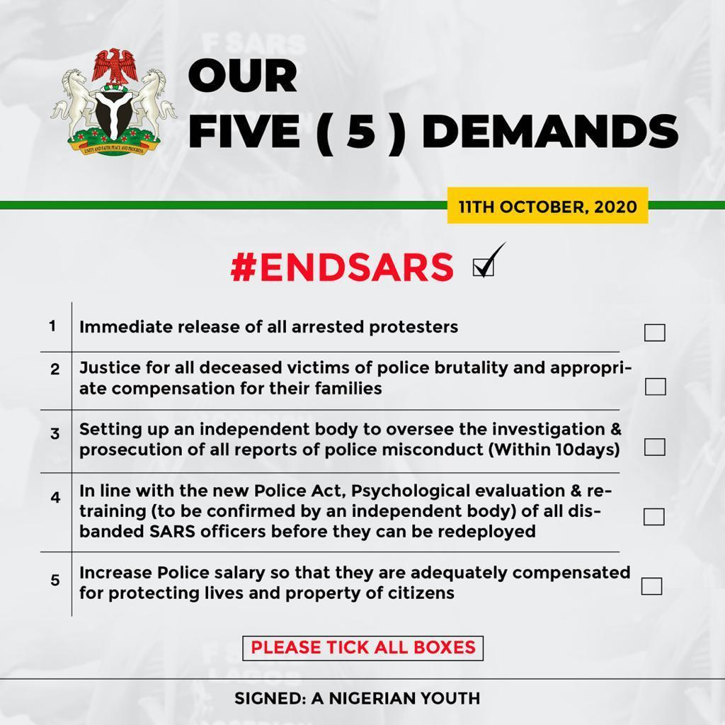 #EndSars Demainds. 