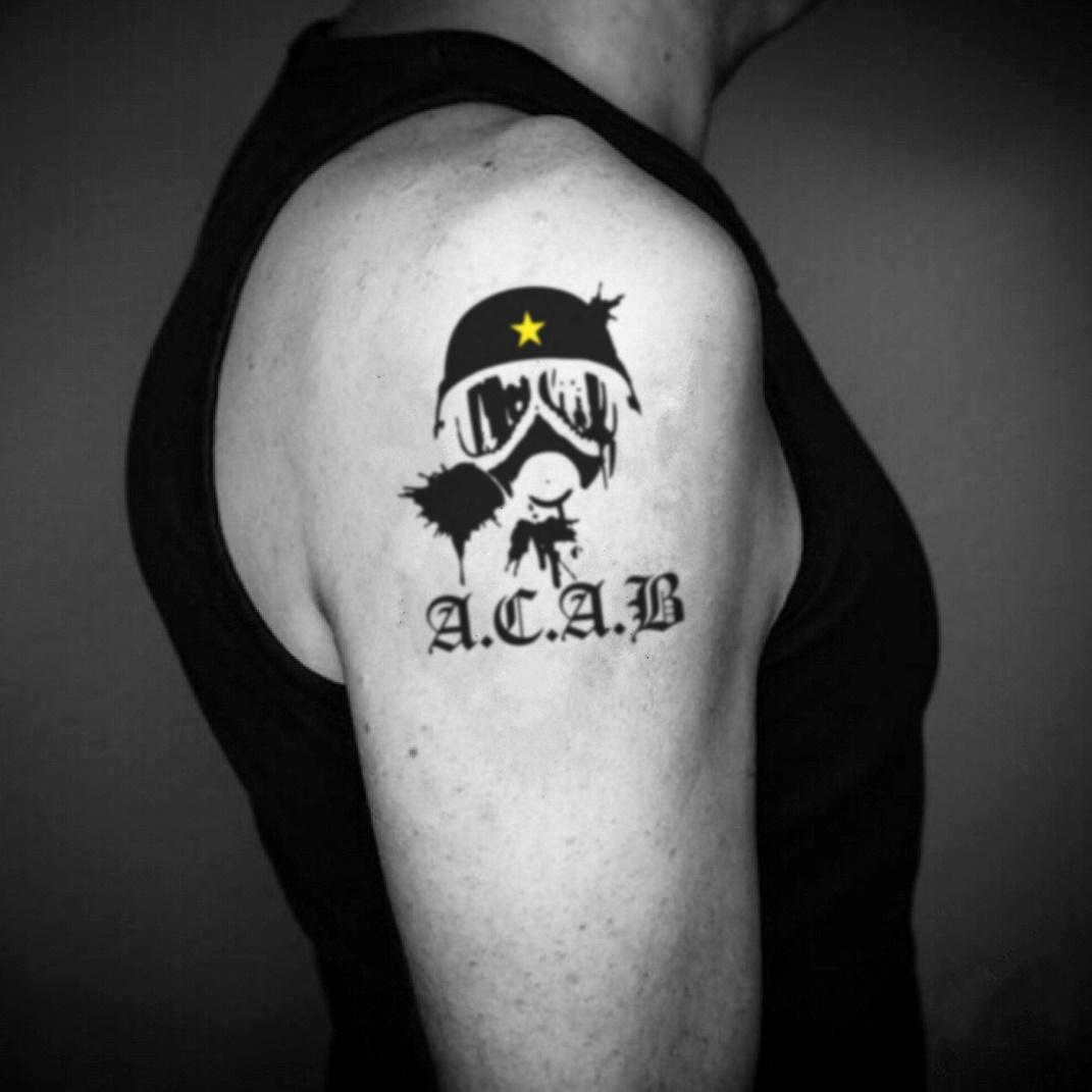 ACAB - All Cops Are Bastards Temporary Tattoo Sticker - OhMyTat