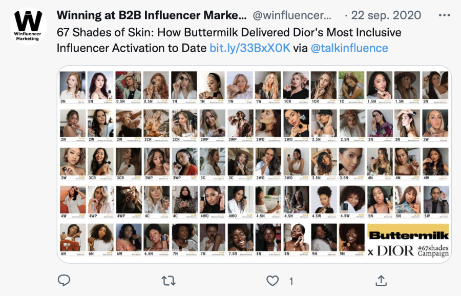Dior's succesful influencer campaign