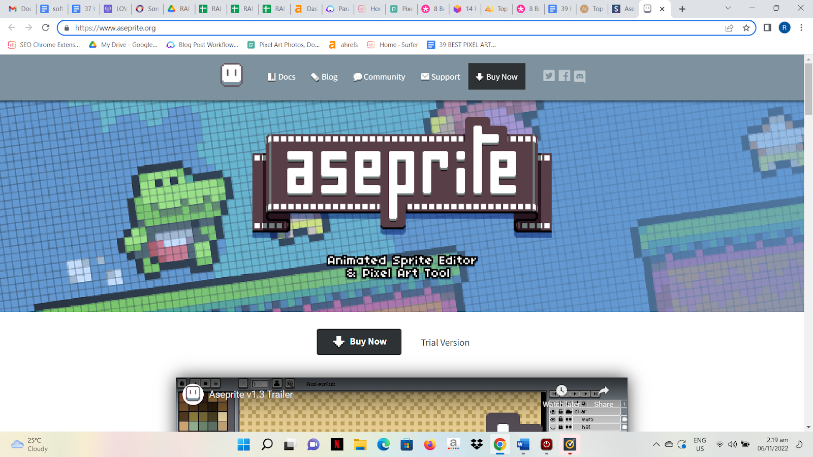Aseprite is an image editor that allows users to create and resize pixel art.