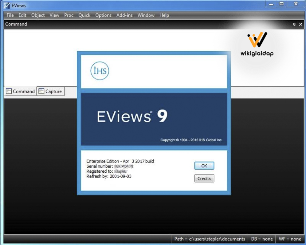 Hướng dẫn cài đặt Eviews 9.5 chi tiết