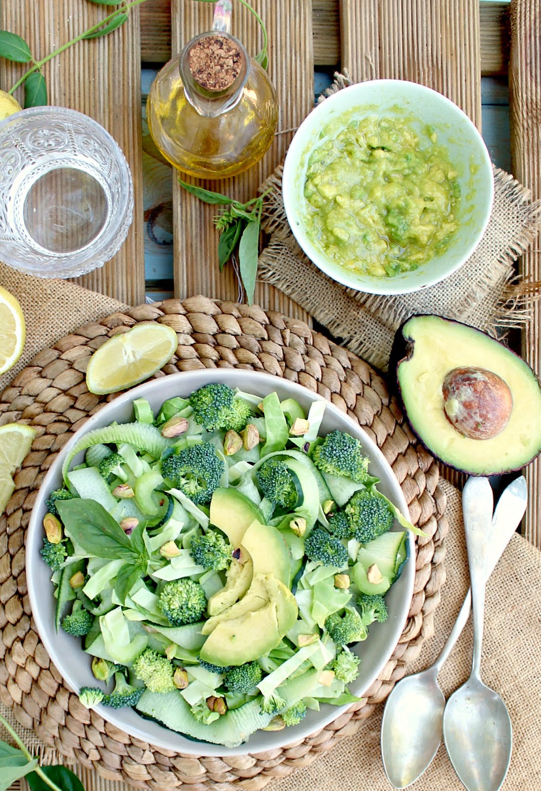 Green Monster Detox Salad: full of healthy stuff to help you de-bloat after too many indulgences!