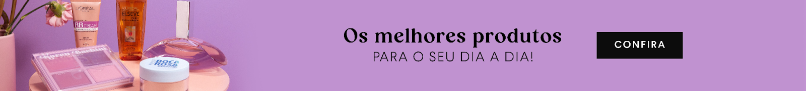 banner para a categoria de beleza da Riachuelo