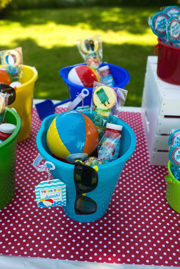 Colorful Pool Themed Birthday Party