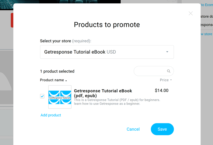 Working with Getresponse Stores and Products - Getresponse PDF Tutorial
