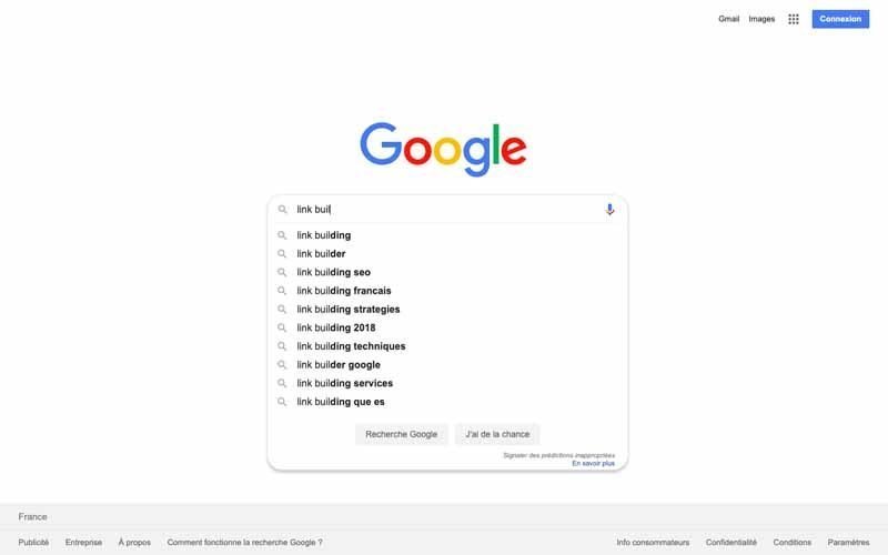 Google suggest resultat