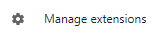 The "Mange extensions" button.