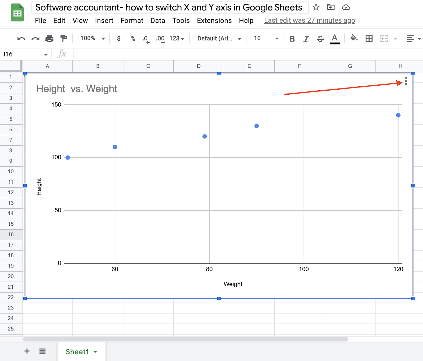 How To Switch X and Y Axis in Google Sheets