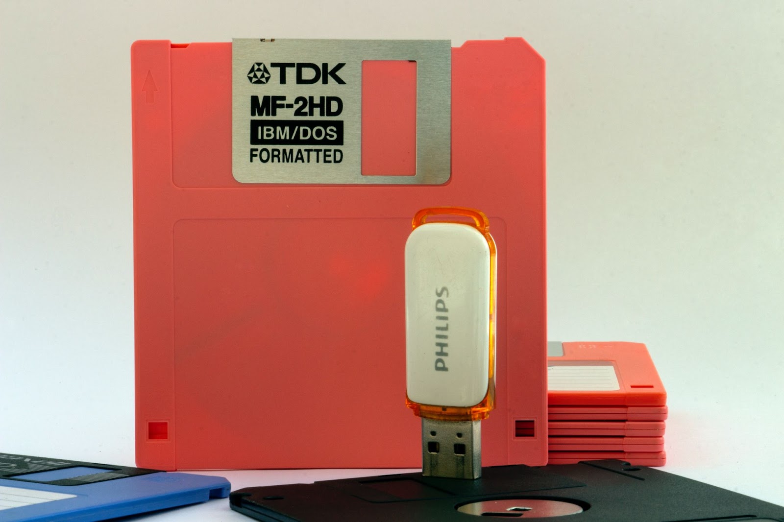A usb and a floppy drive