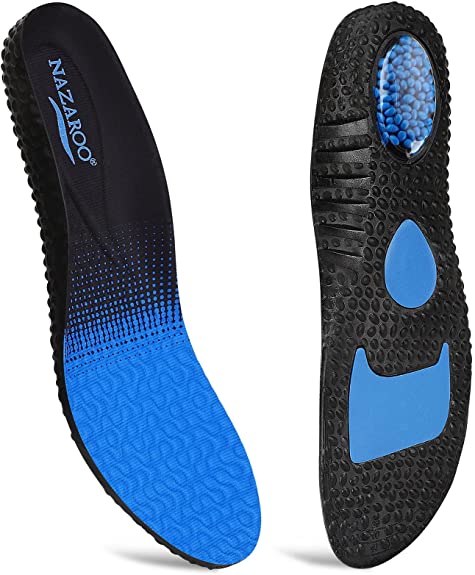 Poron Orthotic Arch Support Shoe Insoles Cushioning Shock Absorption Inserts Comfortable Running Shoes Insert Protecting Runner Knee Reduces Plantar Fasciitis and Foot Pain