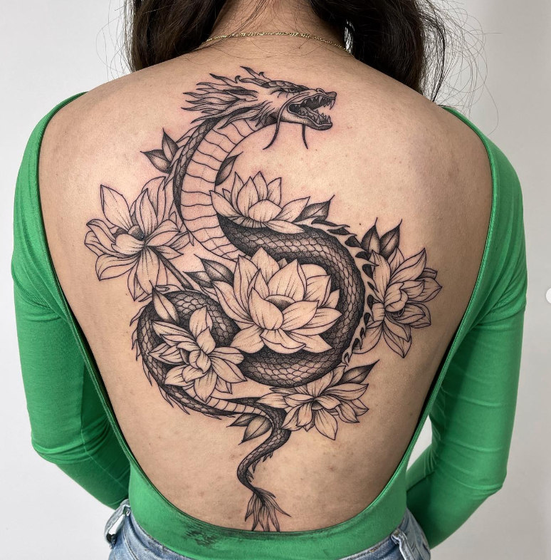 Dragon And Incredible Lotus 