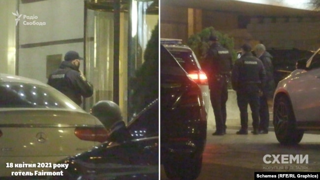 Журналісти зафіксували, як поліцейські зайшли до готелю, і майже одразу залишили заклад