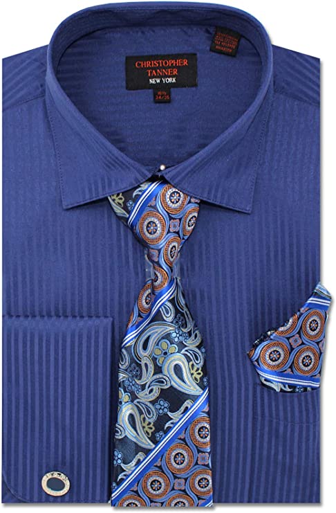 Since it's 100% from polyester and cotton, the shirt is super comfy. With its matching tie and cufflinks, the combo is appropriate for all events; mix it with your favorite trousers and you will look flawless.
