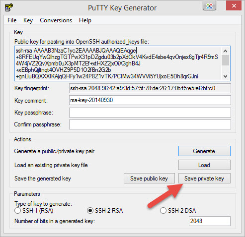 puttygen-savepublickey