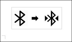 Bluetooth connection symbol