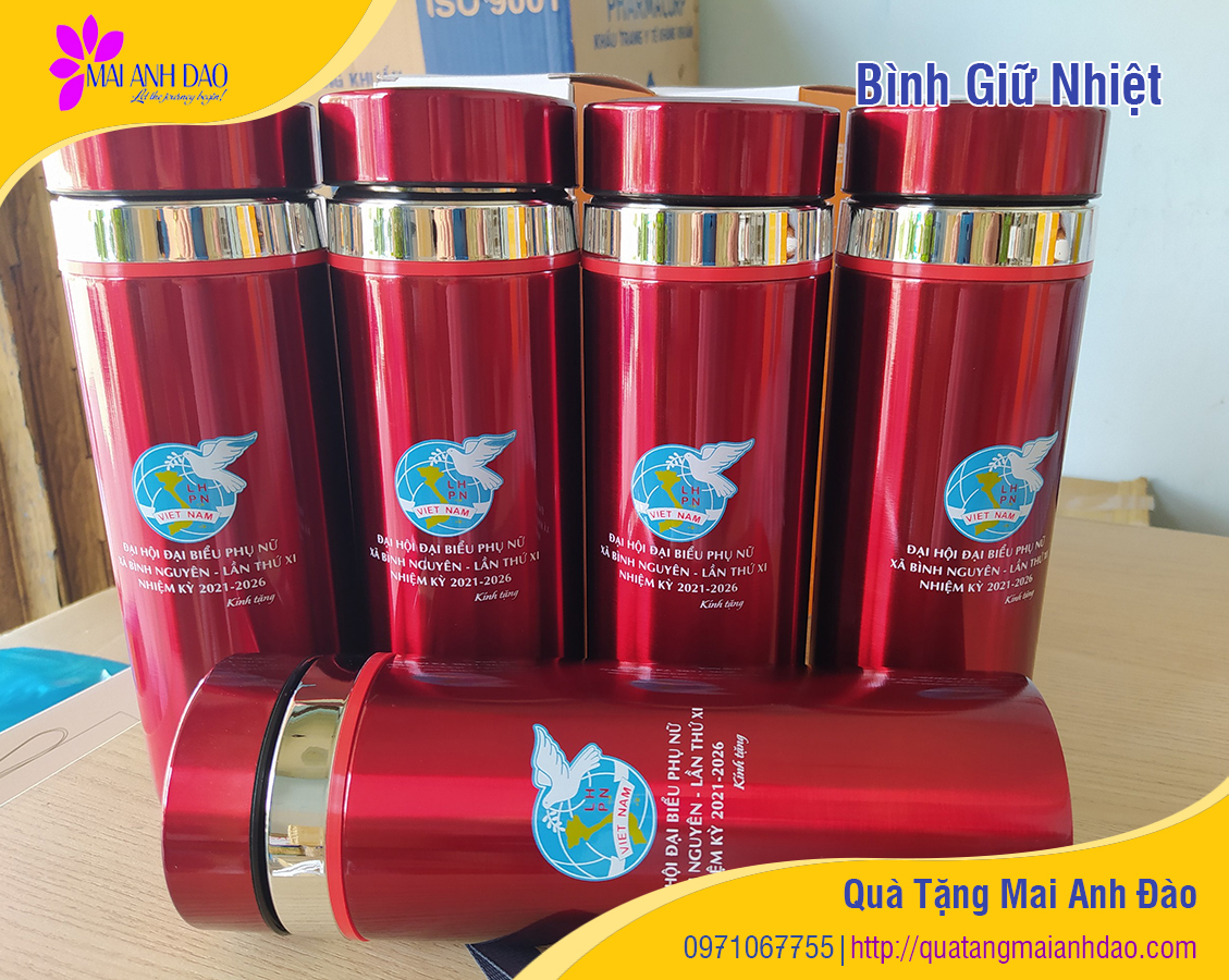 Bình giữ nhiệt quà tặng in logo giá rẻ Miền Trung