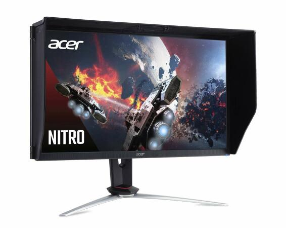 the 27" Acer Nitro XV3 XB273K monitor screen side view