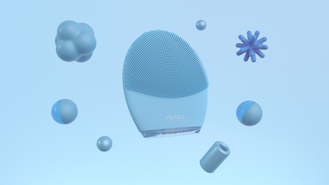 foreo Luna 3 3D animation  art direction  motion graphics  octane Octane Render pink Liquid