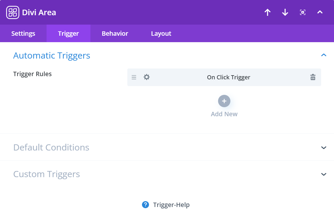 Divi Areas Pro User Interaction Popup Trigger