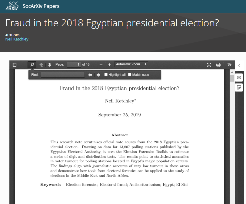 ورقة بحثية عن التلاعب في انتخابات 2018