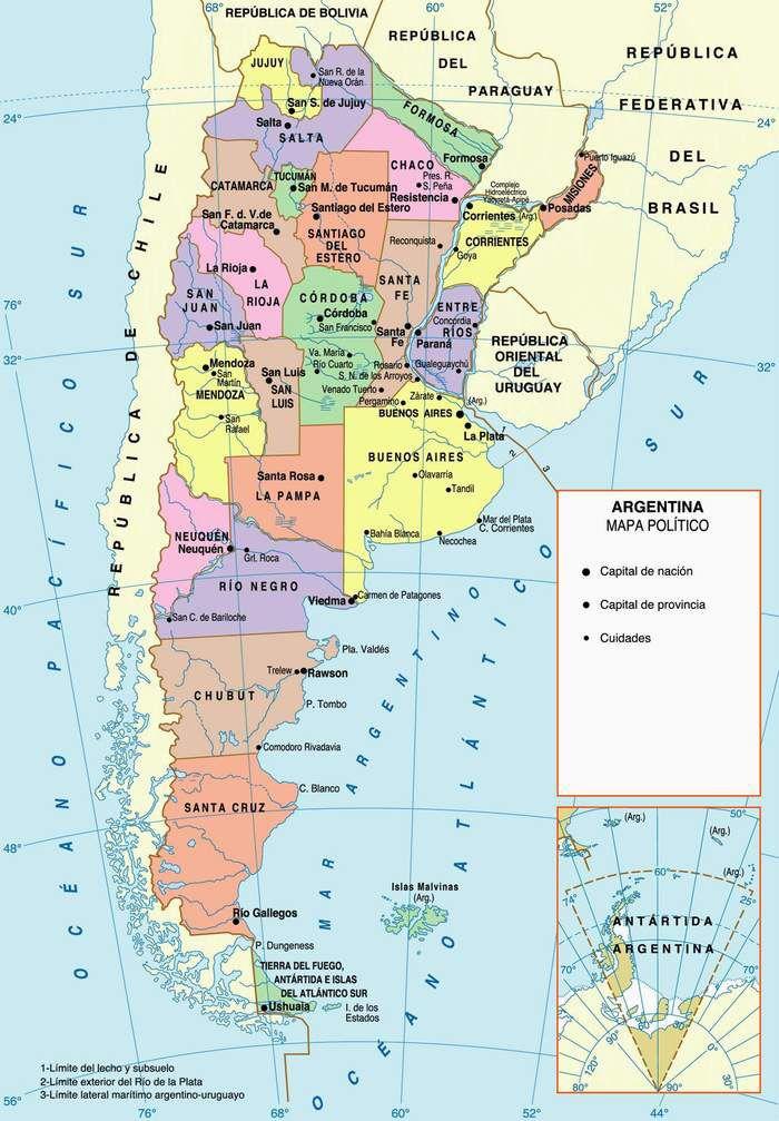 Mapas de Argentina • El Sur del Sur | Mapa de argentina, Mapa politico,  Mapas