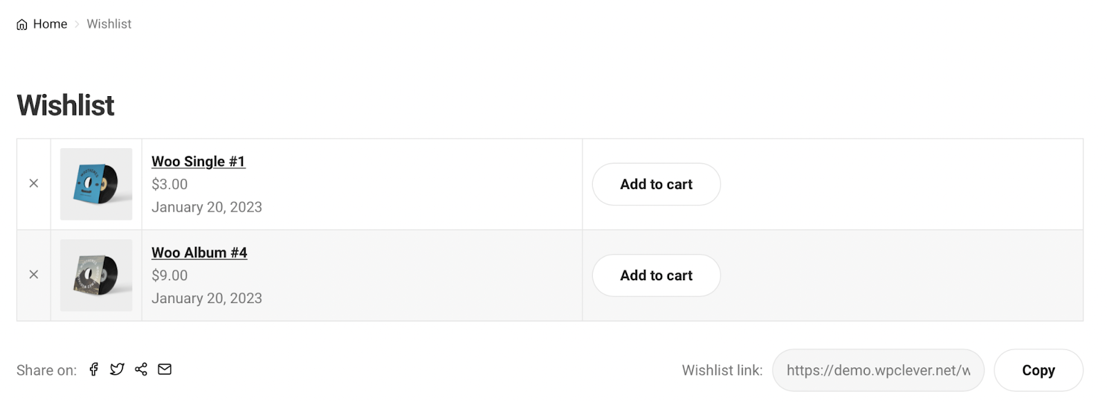 WPC Smart Wishlist for WooCommerce is a plugin that makes it wasy for users to create, save and purchase products.