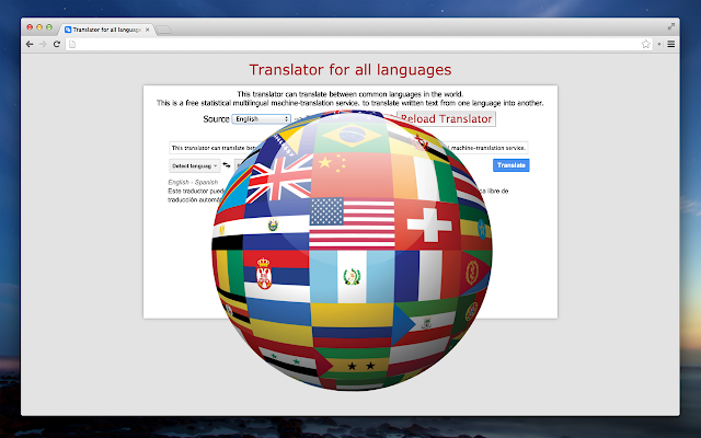 Screenshot of Translator for all languages